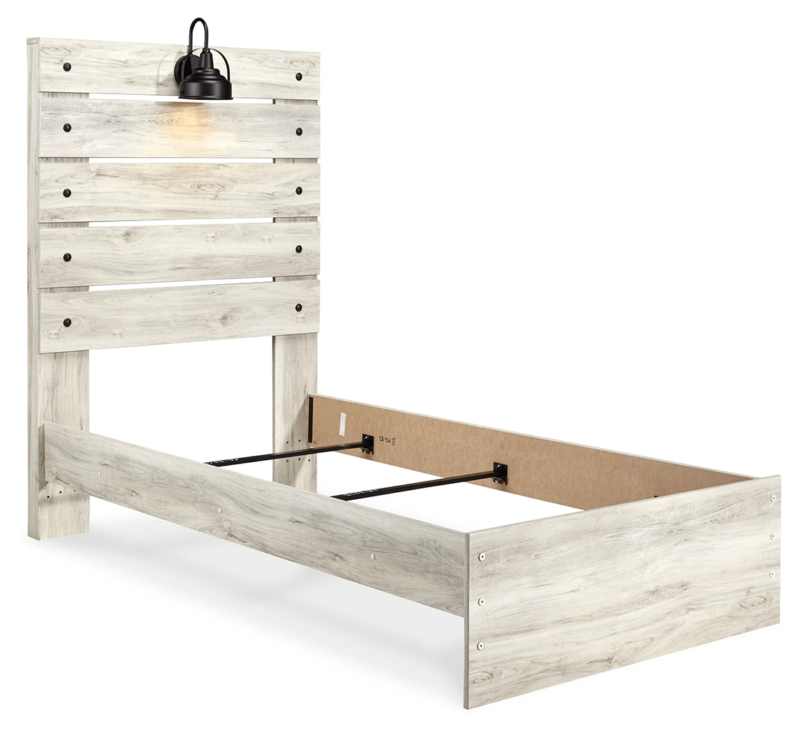 Cambeck Whitewash Twin Panel Bed, Dresser and Mirror - Ornate Home