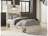 Cambeck Whitewash Twin Panel Bed w/ 2 Storage Drawers (Online Special Price) - Ornate Home