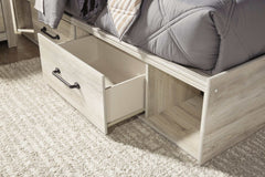 Cambeck Whitewash Twin Panel Bedroom Set w/ 2 Storage Drawers - Ornate Home