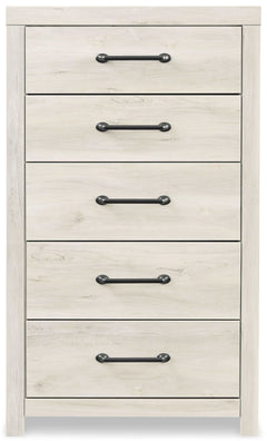 Cambeck Whitewash Twin Panel Bedroom Set w/ 4 Storage Drawers - Ornate Home