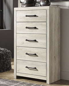 Cambeck Whitewash Twin Panel Bedroom Set with Dresser, Mirror, Chest, and Nightstand - Ornate Home