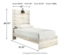 Cambeck Whitewash Twin Panel Bedroom Set with Dresser, Mirror, Chest, and Nightstand - Ornate Home