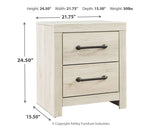 Cambeck Whitewash Twin Panel Bedroom Set with Dresser, Mirror and Nightstand - Ornate Home