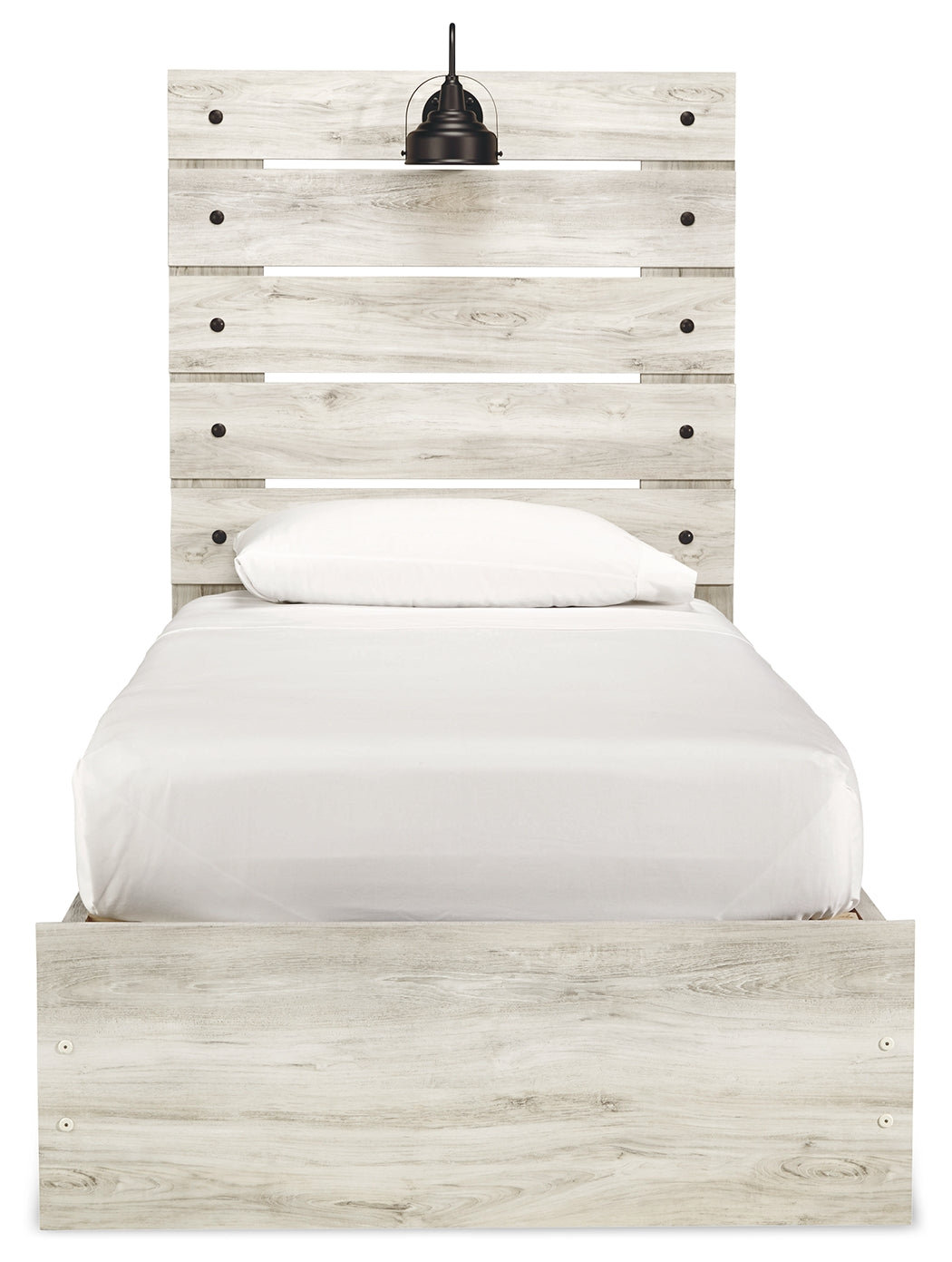 Cambeck Whitewash Twin Panel Bedroom Set with Storage, Dresser, Mirror, Chest and 2 Nightstands (Online Special Price) - Ornate Home