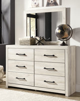 Cambeck Whitewash Twin Panel Bedroom Set with Storage, Dresser, Mirror, Chest and 2 Nightstands (Online Special Price) - Ornate Home
