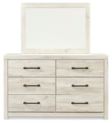 Cambeck Whitewash Twin Storage Bedroom Set with Dresser, Mirror and Nightstand - Ornate Home