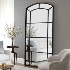 Camber Black Oversized Arch Mirror - Ornate Home
