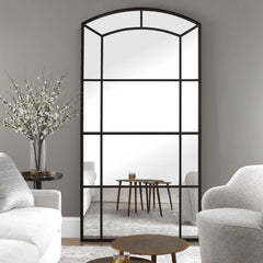 Camber Black Oversized Arch Mirror - Ornate Home