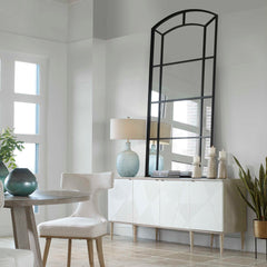Camber Black Oversized Arch Mirror - Ornate Home