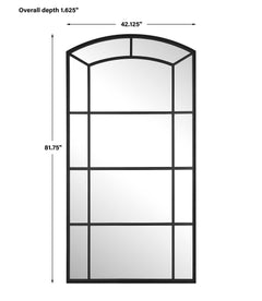 Camber Black Oversized Arch Mirror - Ornate Home