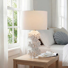 Cambre White Coral Table Lamp - Ornate Home