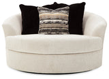Cambri Snow Oversized Swivel Chair - Ornate Home