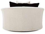 Cambri Snow Oversized Swivel Chair - Ornate Home