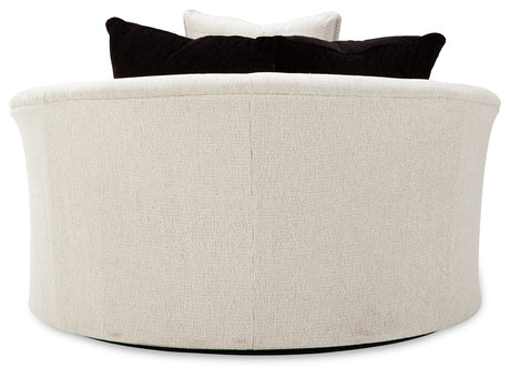 Cambri Snow Oversized Swivel Chair - Ornate Home
