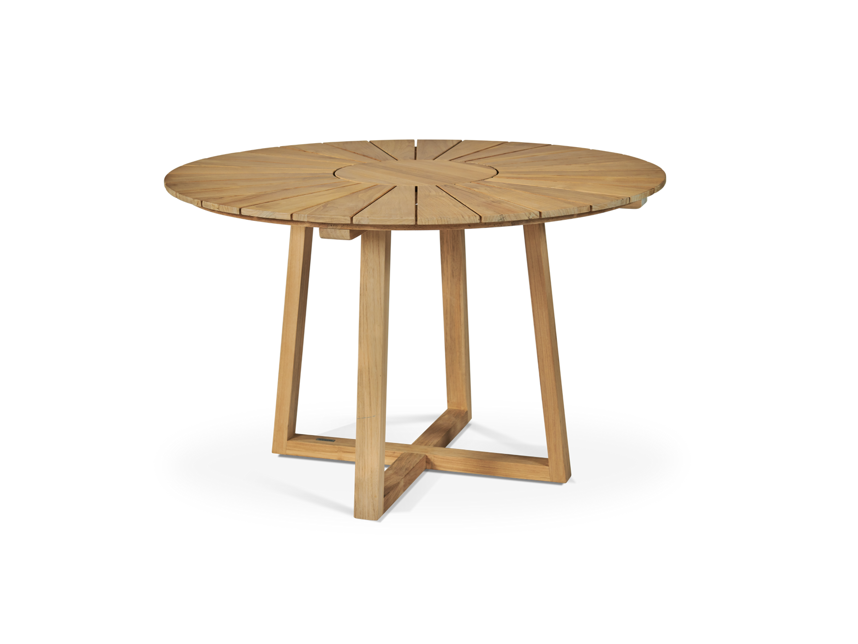 Cambria 5-Piece Round Teak Black Outdoor Dining Set with Stacking Armchairs - Ornate Home