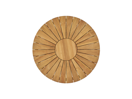 Cambria 5-Piece Round Teak Black Outdoor Dining Set with Stacking Armchairs - Ornate Home