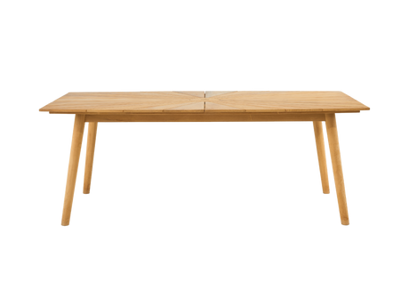 Cambria 7-Piece Rectangular Teak Black Outdoor Dining Set with Stacking Armchairs - Ornate Home