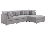 Cambria Grey 4-piece Modular Sectional Sofa - Ornate Home