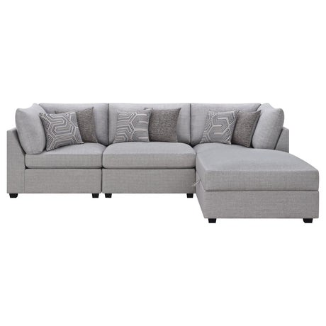 Cambria Grey 4-piece Modular Sectional Sofa - Ornate Home