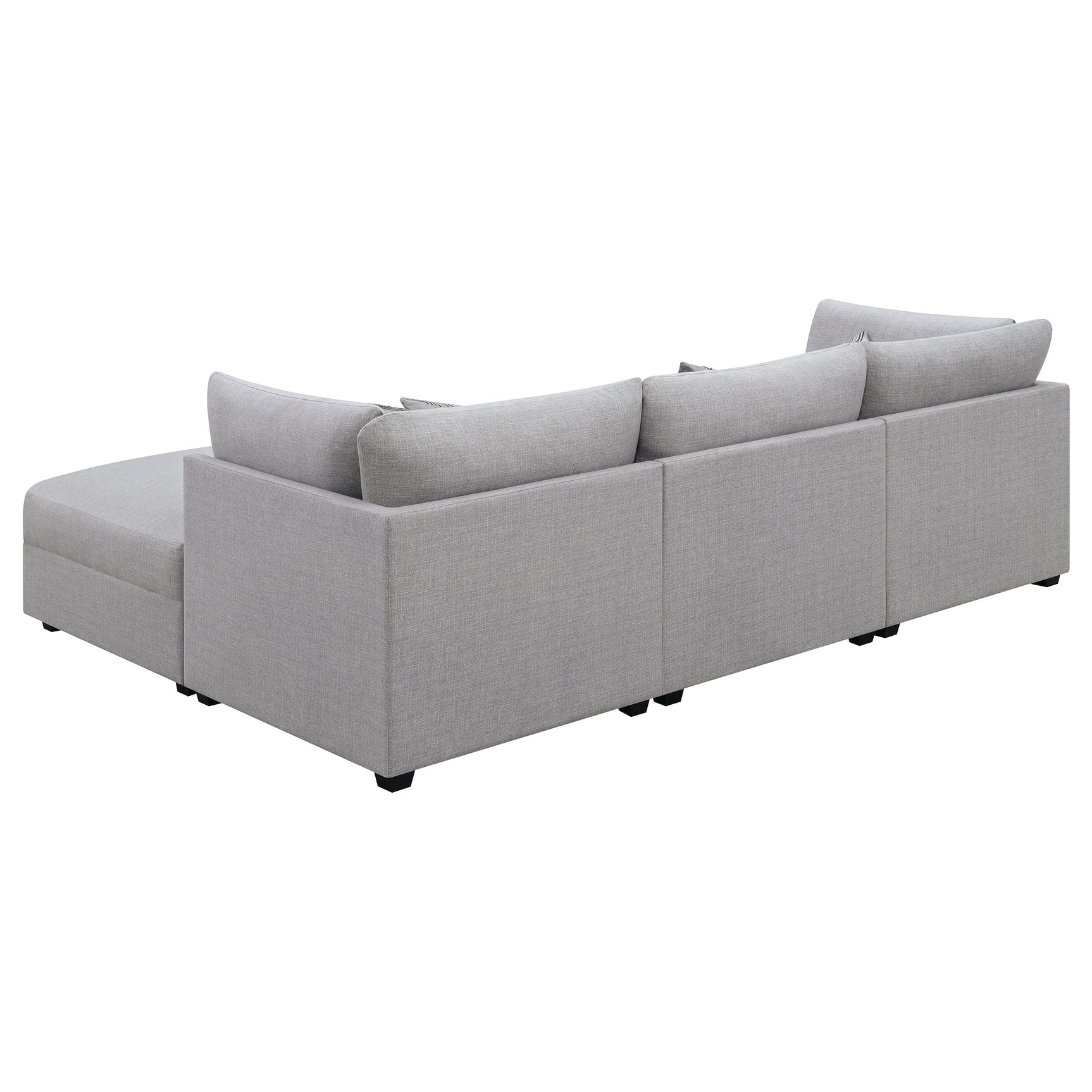 Cambria Grey 4-piece Modular Sectional Sofa - Ornate Home
