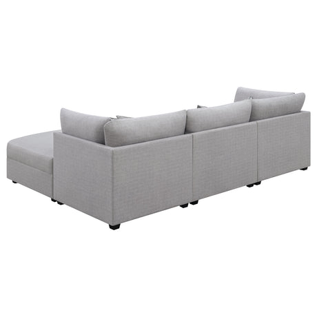 Cambria Grey 4-piece Modular Sectional Sofa - Ornate Home