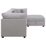 Cambria Grey 4-piece Modular Sectional Sofa - Ornate Home