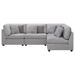Cambria Grey 4-piece Modular Sectional Sofa - Ornate Home