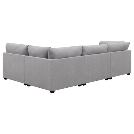 Cambria Grey 4-piece Modular Sectional Sofa - Ornate Home