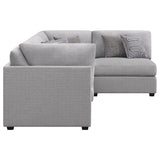 Cambria Grey 4-piece Modular Sectional Sofa - Ornate Home