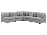 Cambria Grey 5-piece Modular Sectional Sofa - Ornate Home