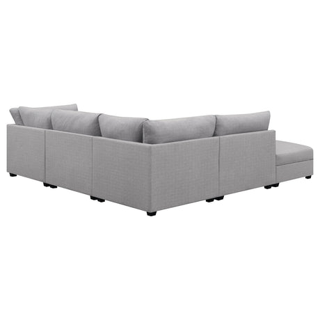 Cambria Grey 5-piece Modular Sectional Sofa - Ornate Home