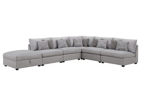 Cambria Grey 6-piece Modular Sectional Sofa - Ornate Home