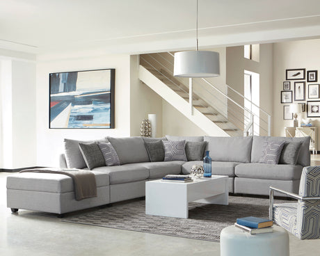 Cambria Grey 6-piece Modular Sectional Sofa - Ornate Home