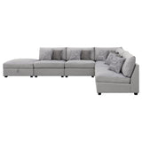 Cambria Grey 6-piece Modular Sectional Sofa - Ornate Home