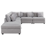 Cambria Grey 6-piece Modular Sectional Sofa - Ornate Home