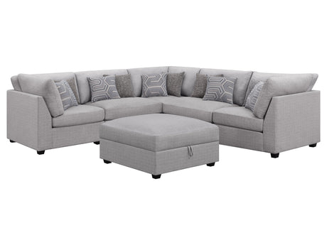 Cambria Grey 6-piece Modular Sectional Sofa - Ornate Home