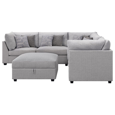 Cambria Grey 6-piece Modular Sectional Sofa - Ornate Home