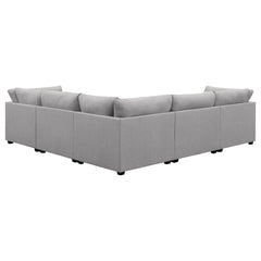 Cambria Grey 6-piece Modular Sectional Sofa - Ornate Home