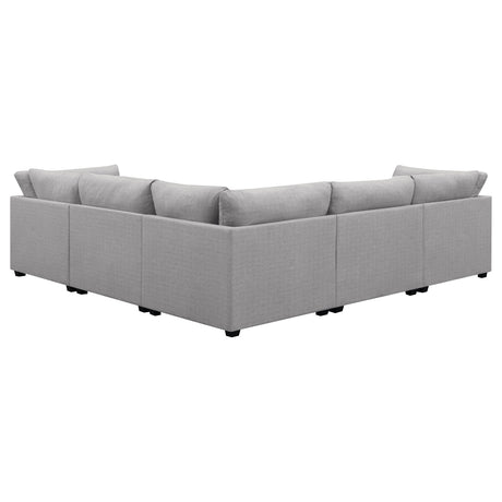 Cambria Grey 6-piece Modular Sectional Sofa - Ornate Home