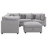 Cambria Grey 6-piece Modular Sectional Sofa - Ornate Home