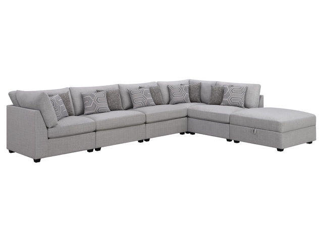 Cambria Grey 6-piece Modular Sectional Sofa - Ornate Home