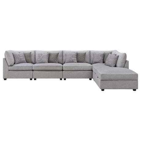 Cambria Grey 6-piece Modular Sectional Sofa - Ornate Home