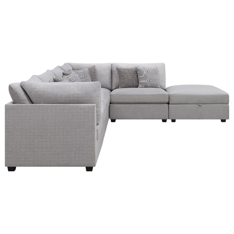 Cambria Grey 6-piece Modular Sectional Sofa - Ornate Home