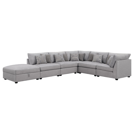 Cambria Grey 6-piece Modular Sectional Sofa - Ornate Home