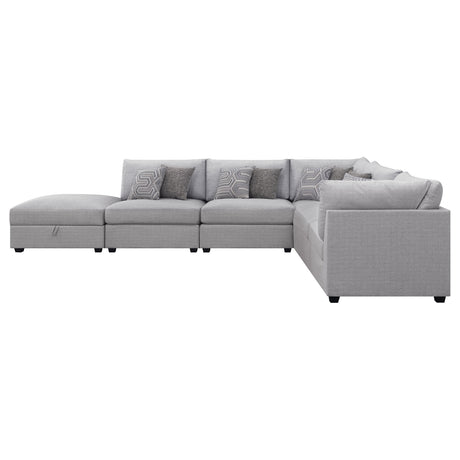 Cambria Grey 6-piece Modular Sectional Sofa - Ornate Home