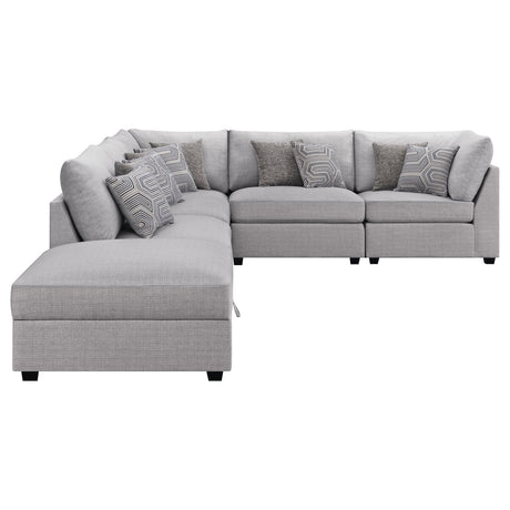 Cambria Grey 6-piece Modular Sectional Sofa - Ornate Home