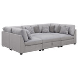 Cambria Grey 6-piece Modular Sectional Sofa - Ornate Home