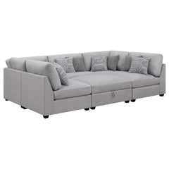 Cambria Grey 6-piece Modular Sectional Sofa - Ornate Home