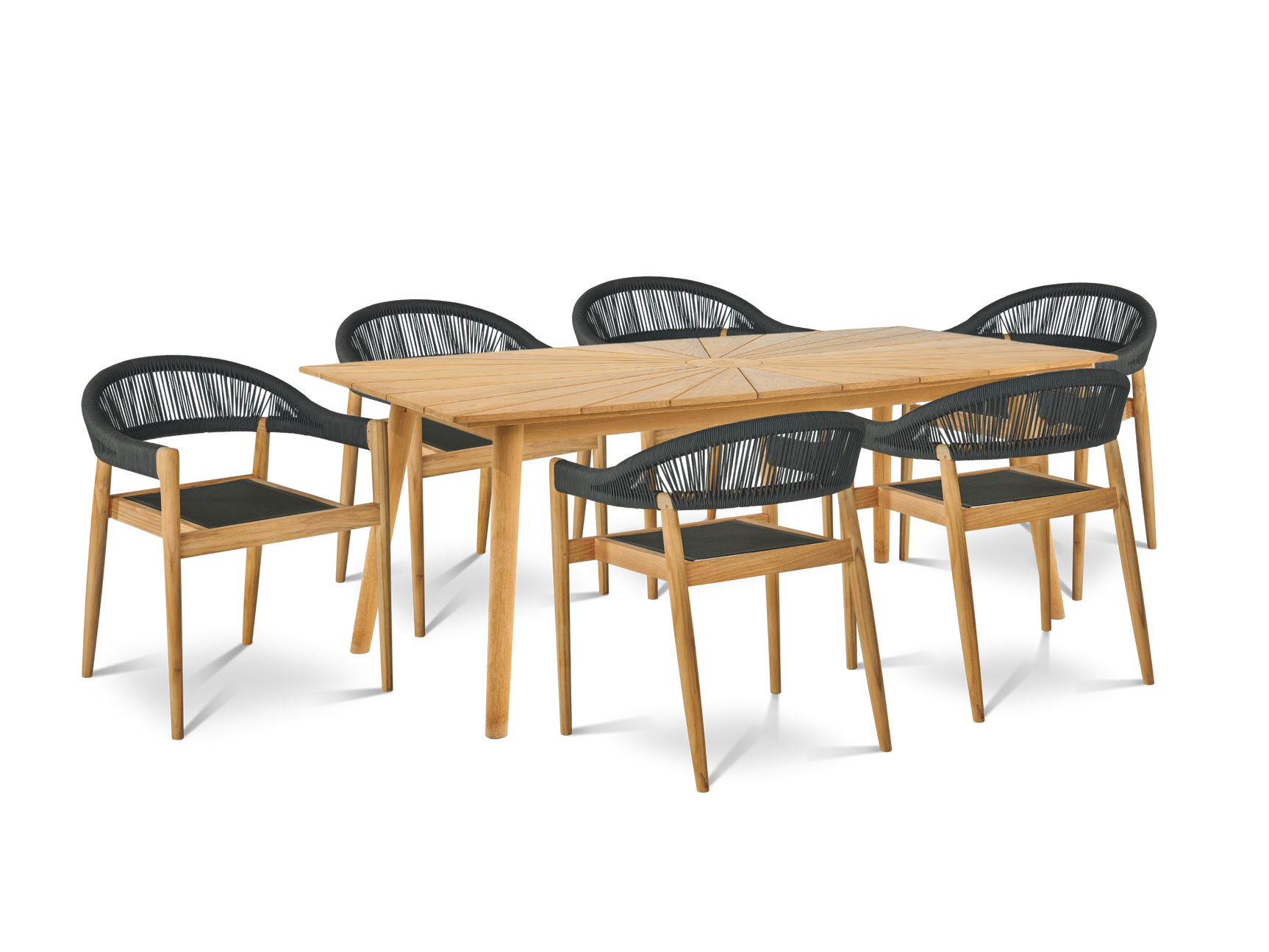 Cambria Rectangular Teak Outdoor Dining Table - Ornate Home