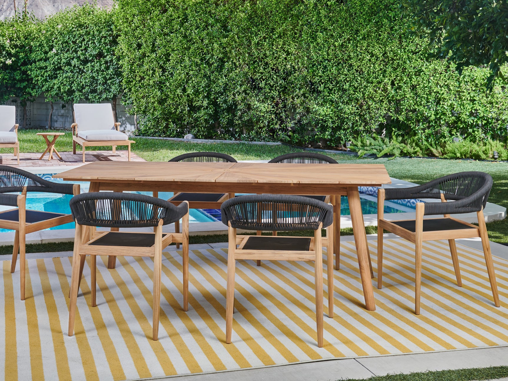 Cambria Rectangular Teak Outdoor Dining Table - Ornate Home